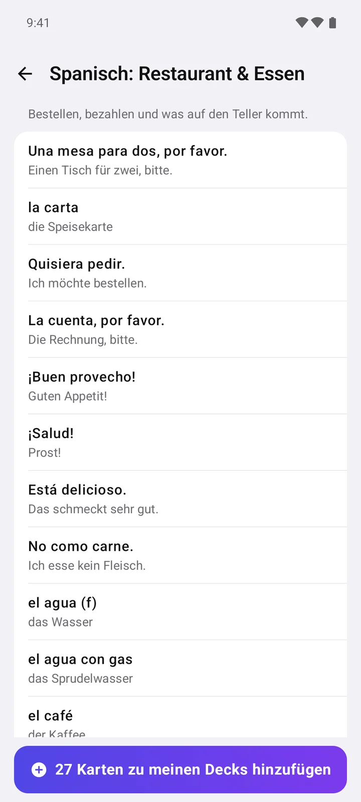 Flashwise App — 50 Reise-Decks