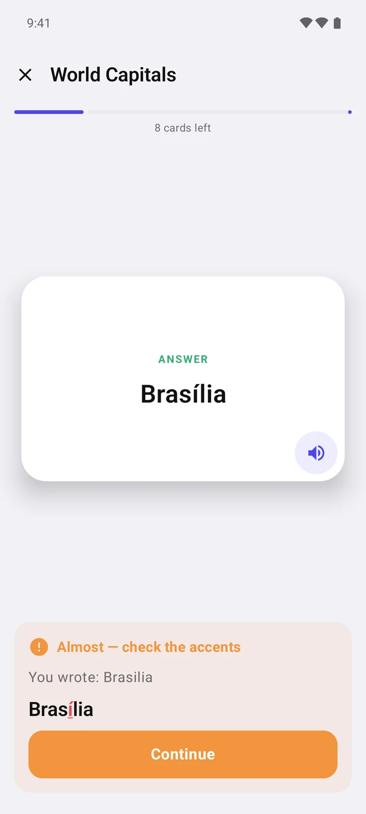 Write mode checks your spelling and accents