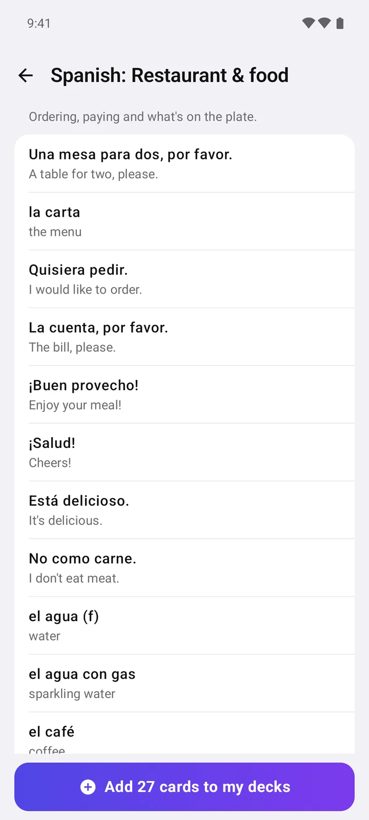 Flashwise app — 50 travel decks